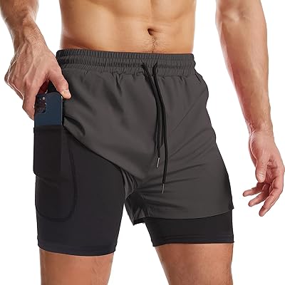 Running shorts with liner mens Clearance