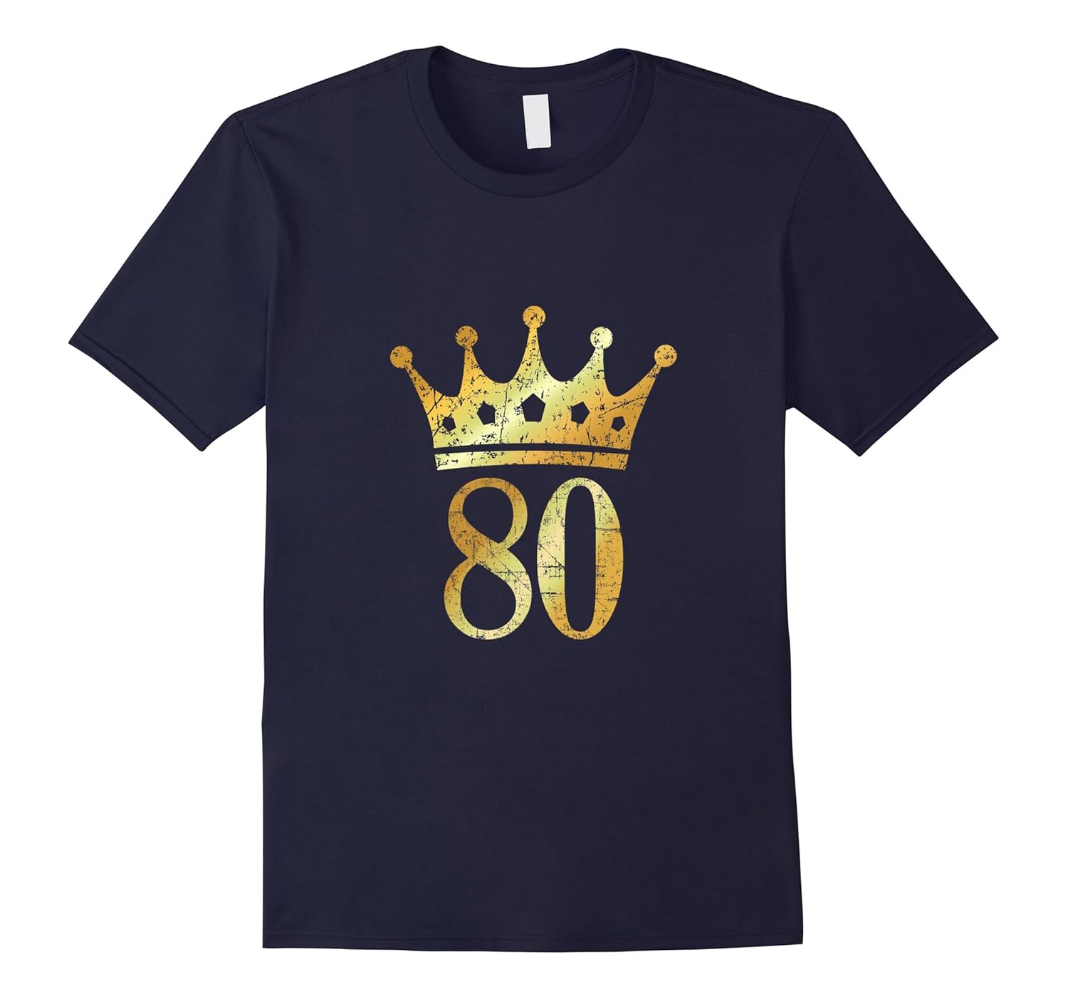 Number 80 - 80th Birthday T-Shirts (Ancient Gold)-Rose