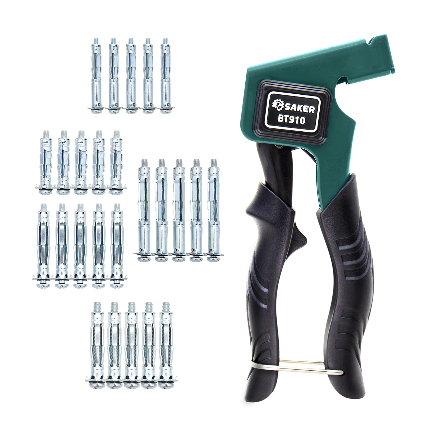 Saker Heavy Duty Gun Hollow Gecko Expansion Screws Tighten Tool,Anchor Metal Setting Tool Kit with Molly Bolt, Mounting Pliers for Metal Cavity Wall Plugs, Cavity Anchor Plasterboard Fixing