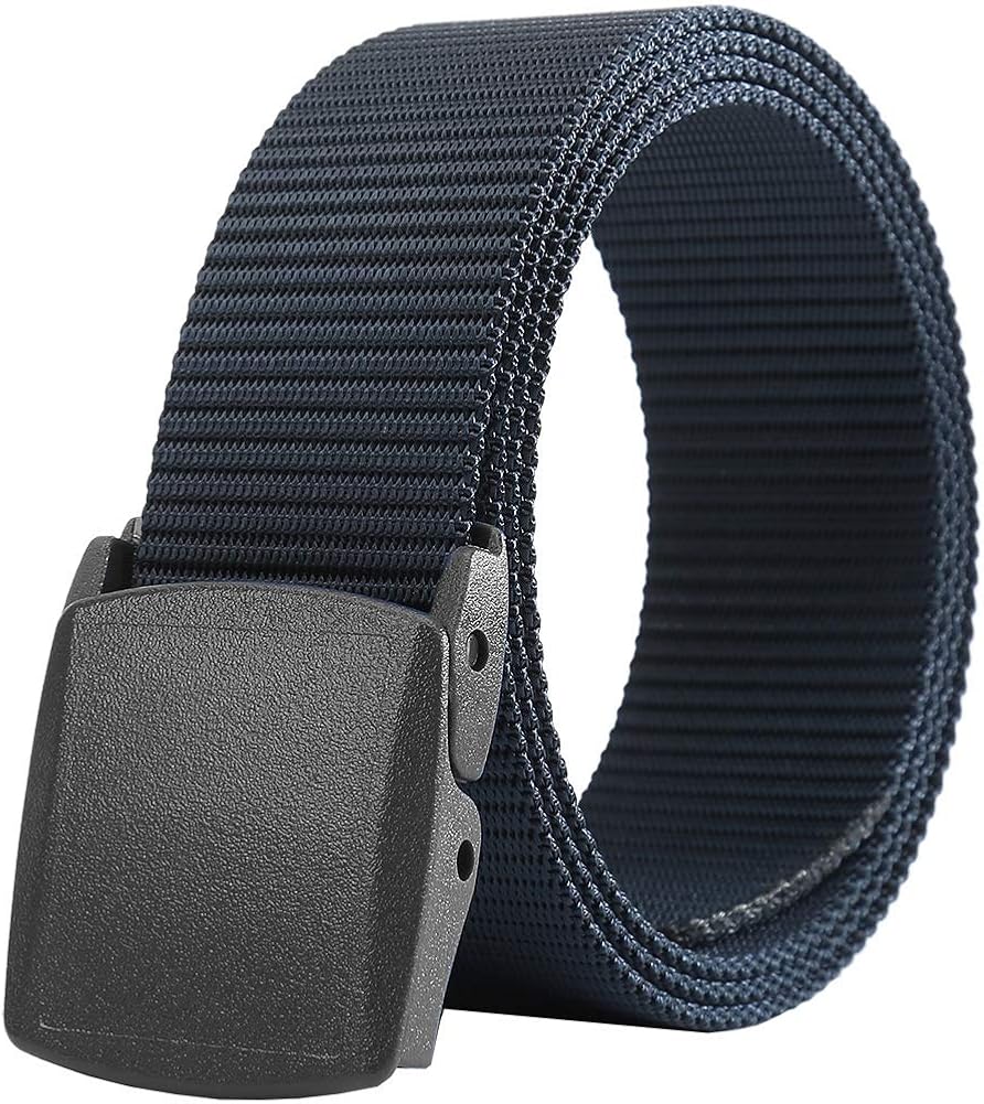 LionVII Belt for Men Women Military Nylon with Plastic Buckle 130 cm
