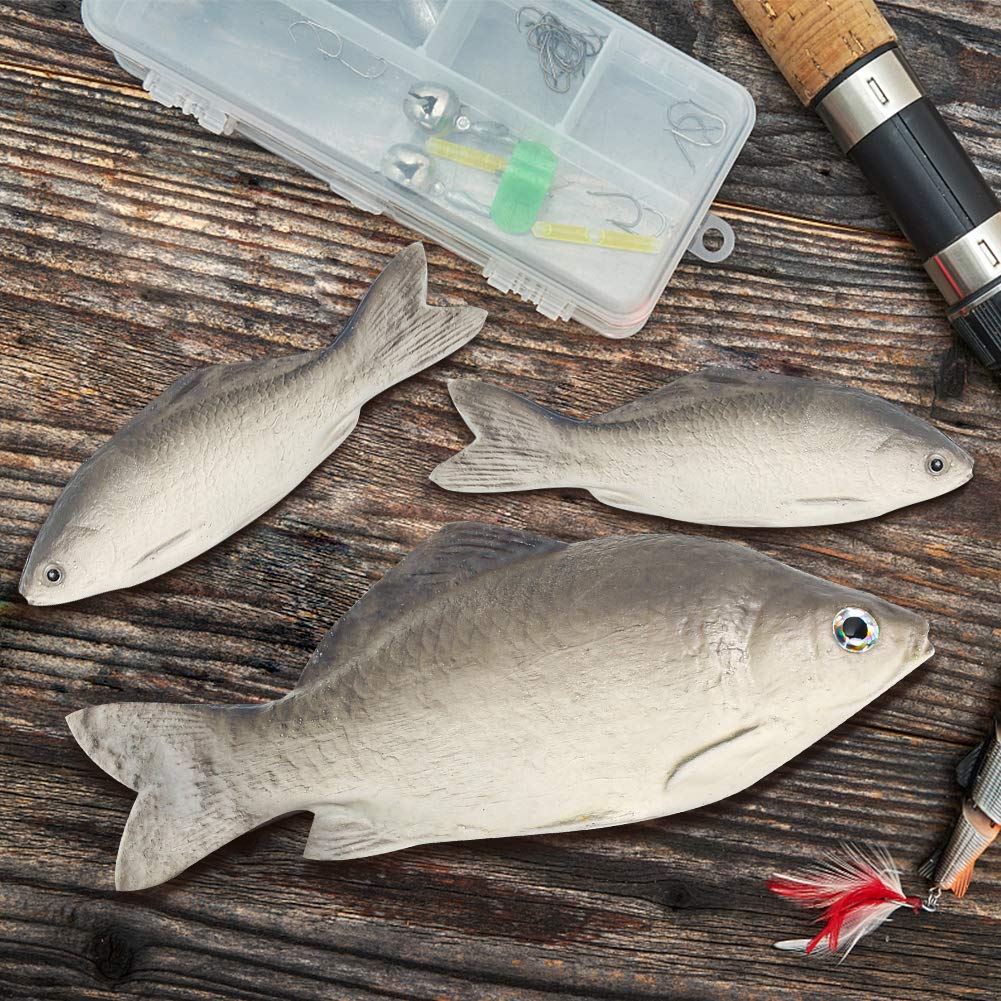 BigOtters 4PCS Fake Fish, Plastic Fishes Artificial Sea Fish Pretend Kitchen Food Decor Photography Props Party Favor