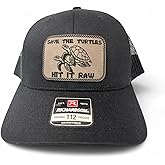 Save The Turtles Hit It Raw Hat - Funny Comedy Hat - Plastic Straws Environment - Beach Hats For Men