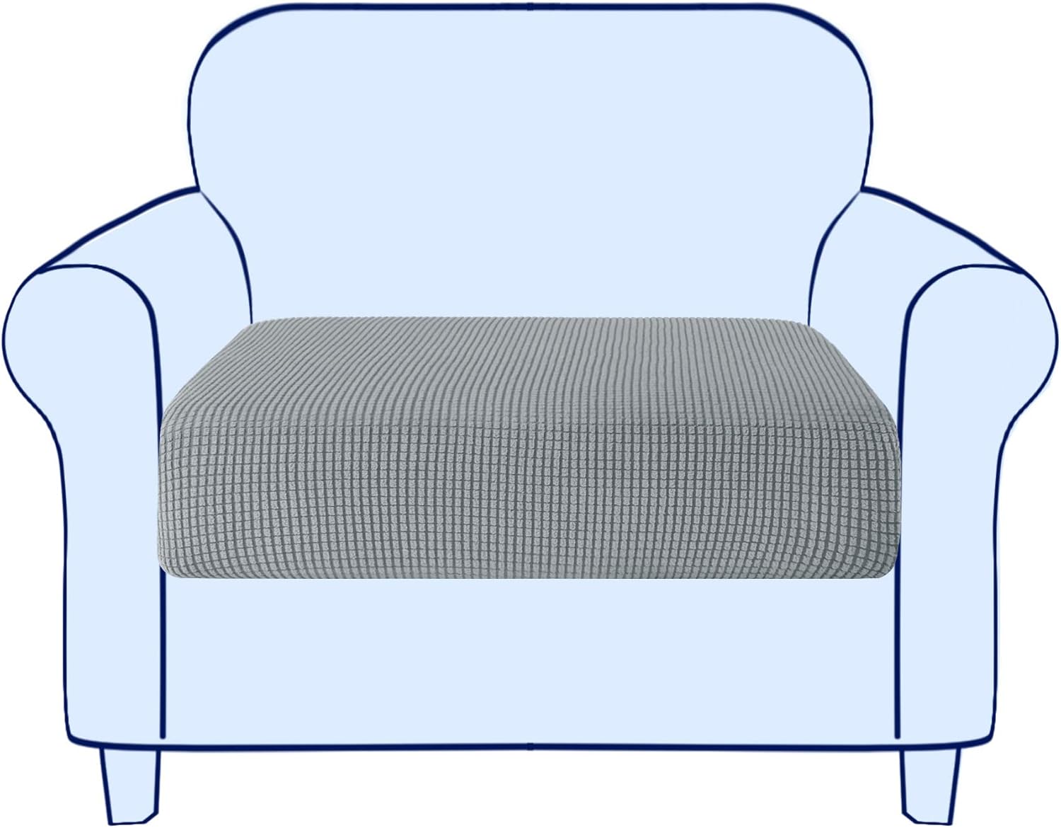 subrtex Sofa Seat Cushion Covers Stretch Polyester Fabric Seat Cushion