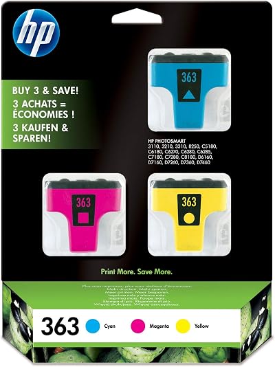 HP 363 CB333EE Original Ink Cartridges Multipack Cyan Magenta Yellow