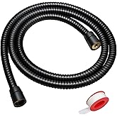 Blissland Shower Hose Extra Long 59 Inches Handheld Shower Head Hose with Brass Insert and Nut - Durable and Flexible - Black