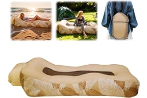 Inflatable Lounger Couch Hammock - Portable Air Sofa for Outdoor Indoor, Waterproof Blow Up Chair seat for Beach, Camping, Tr
