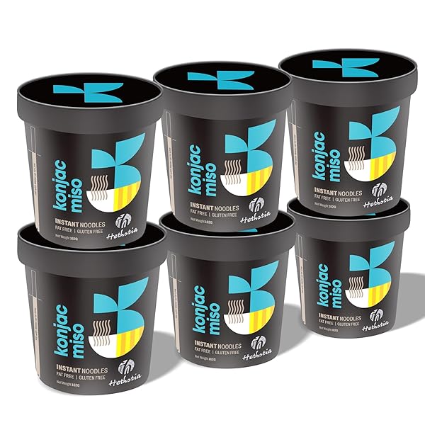 HETHSTIA KONJAC NOODLES INSTANT MISO SOUP CUP – 6 PACKS SHIRATAKI PASTA ANGEL HAIR WITH LOW CARB MISO BROTH, READY TO EAT RAMEN, LOW GI, KETO-FRIENDLY, HEALTHY ASIAN NOODLES, HOLIDAY GIFT