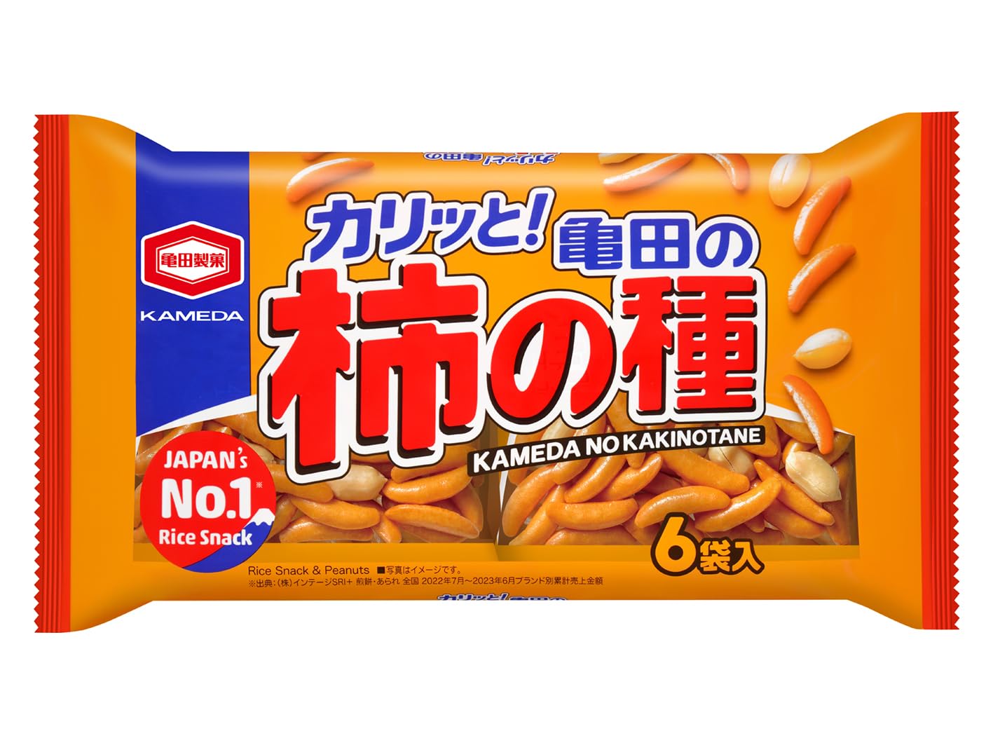 【Amazon.co.jp限定】亀田製菓 亀田の柿の種6袋詰 180g×6袋商品画像