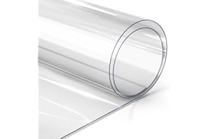 VViViD 20mil Premium Crystal Clear Multi-Purpose Heavy-Duty Vinyl Fabric Tablecloth Protective Cover (17" x 54")