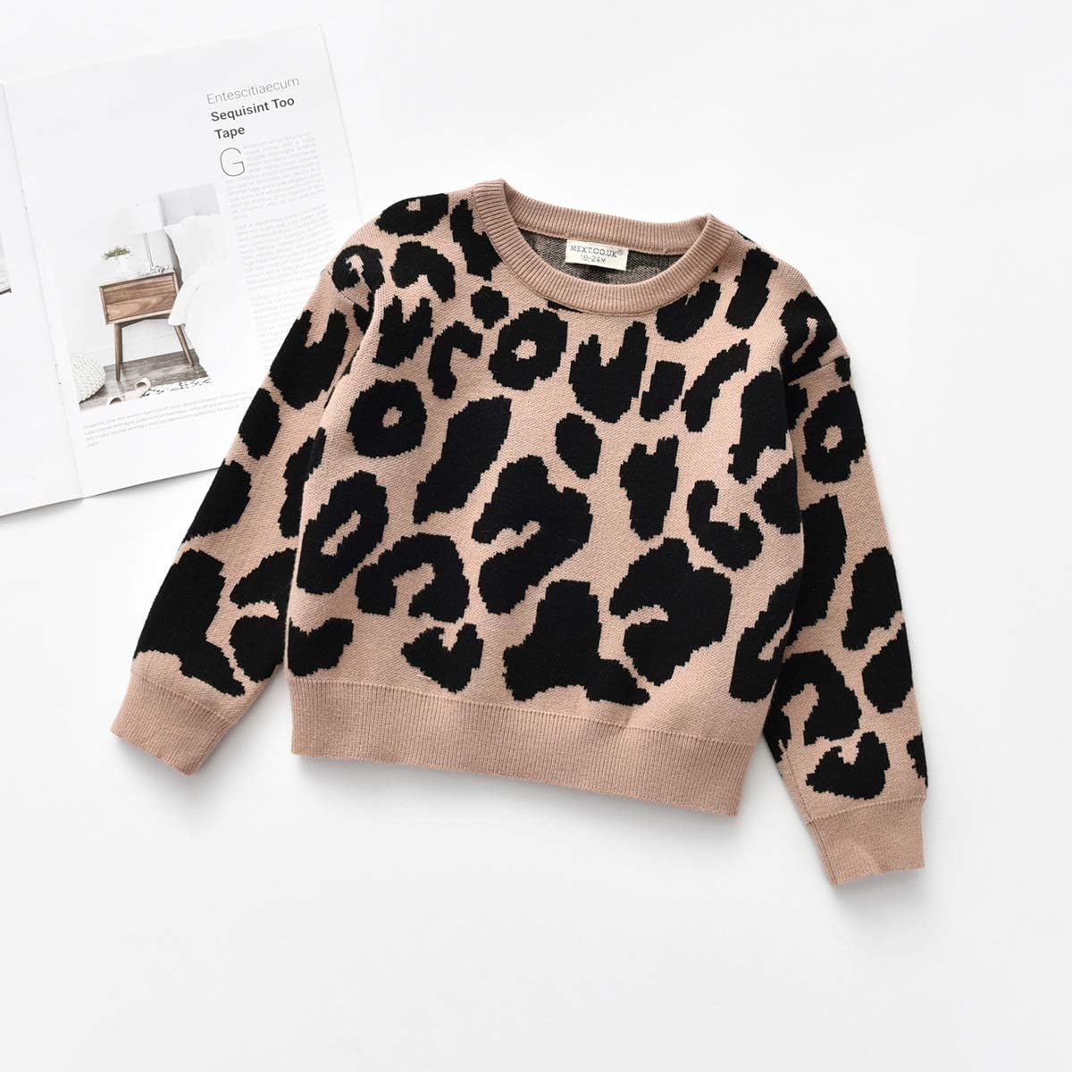 Toddler Baby Girl Boys Leopard Sweatshirt Long Sleeve Shirts Top Pullover Sweater Fall Winter Outfit Clothes: Clothing