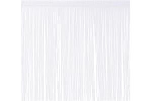 Fringe Trim Tassel 8 inch Wide 2 Yards Long for Clothes Accessories Latin Wedding Dress DIY Decoration (White)