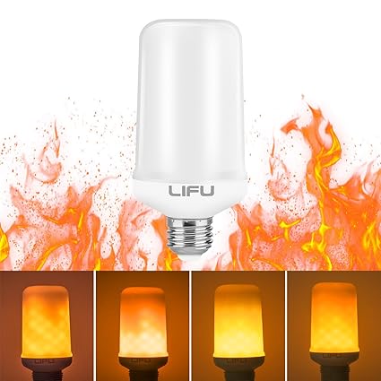 Led Glühbirne, LIFU Flamme Lampe Flackerlicht E27 Flimmer Feuer Birne 1500K Leuchtmittel LED Bulb Kreative Lichter Dekorative