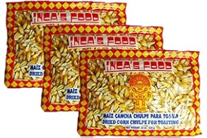 Inca's Food Maiz Cancha Chulpe 15 Oz (3-pack), Dried Corn for Toasting, Product of Peru