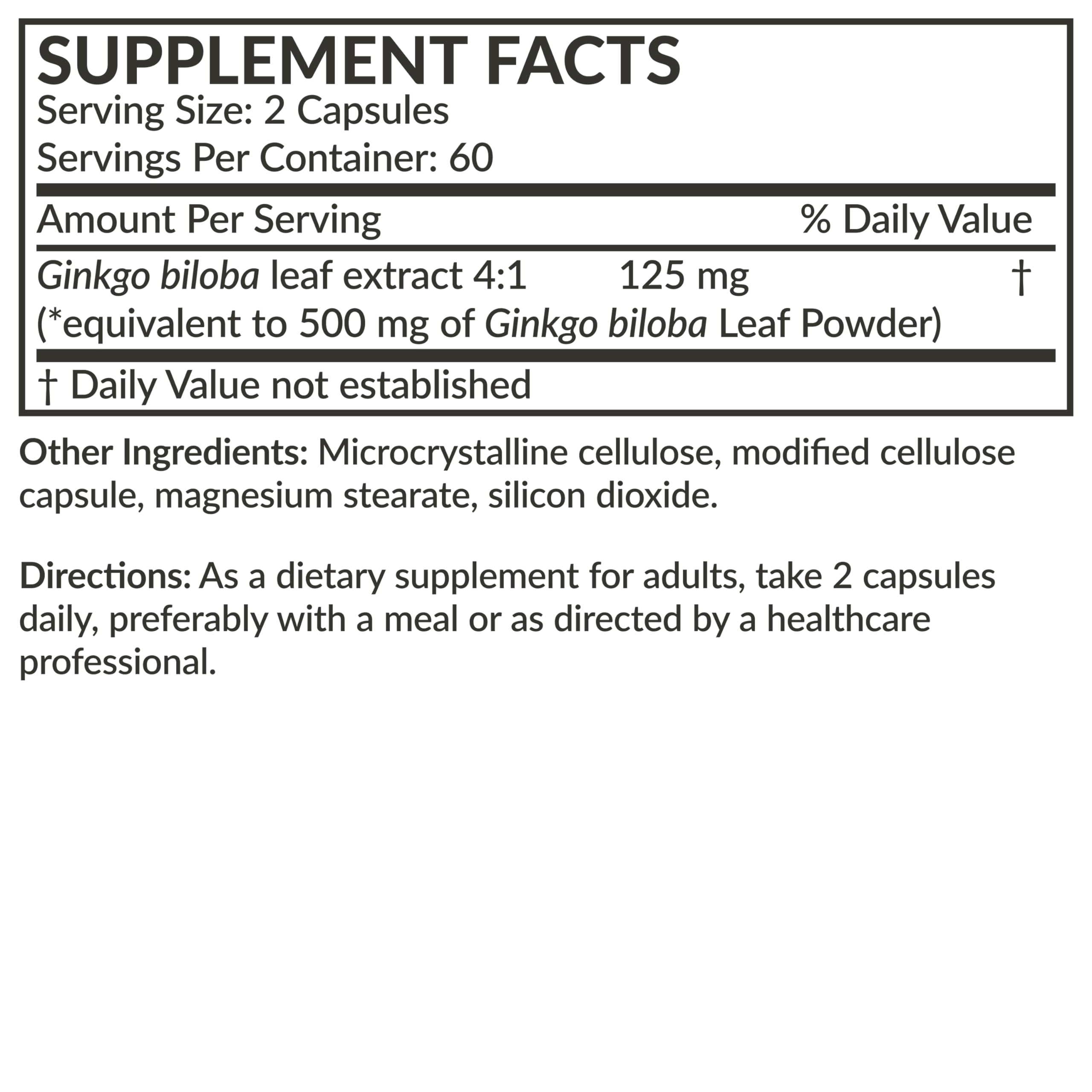 Futurebiotics Ginkgo Biloba Extra Strength Supports Brain Function & Memory Support, 120 Vegetarian Capsules