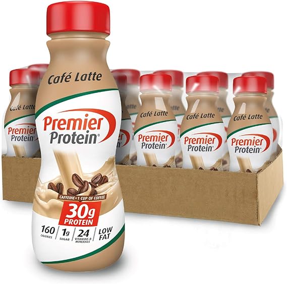 Premier Protein 30g Protein Shake, Cafe Latte, 11.5 Fl Oz, Pack of 12