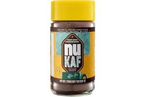 nuKAF By Gourmanity Instant Chicory Coffee Alternative, Brews Like Regular Coffee, All Natural 100% Chicory Root Powder, Grea