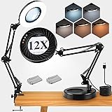 12X Magnifying Glass with Light and Stand, 2-in-1