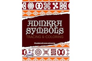 ADINKRA SYMBOLS: Tracing and Coloring book