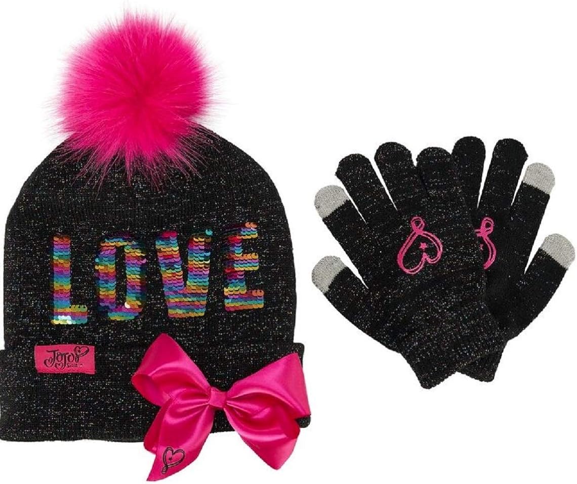 girls winter hat and glove set