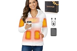 GENOVEGA Graphene Women Heated Jacket 12V Fast Charge 18400mAh Large Capacity