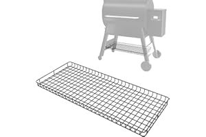 DCYOURHOME Pellet Grill Storage Shelf for Traeger Pro Series 780 Grill Accessories, Black Powder Coated Steel Pellet Grills Bottom Shelf for Traeger Ironwood 885 and Other Wood Pellet Grill Storage Container