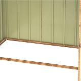 Duramax 2 Bike Metal Storage Shed Garden Shed Woodgrain Lockable Doors view 9