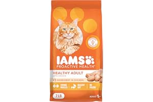 IAMS Proactive Health Adult Healthy Dry Cat Food with Chicken, 7 lb. Bag