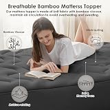 EHEYCIGA Memory Foam Mattress Topper Double Bed 135x190x3cm Dark Grey view 6