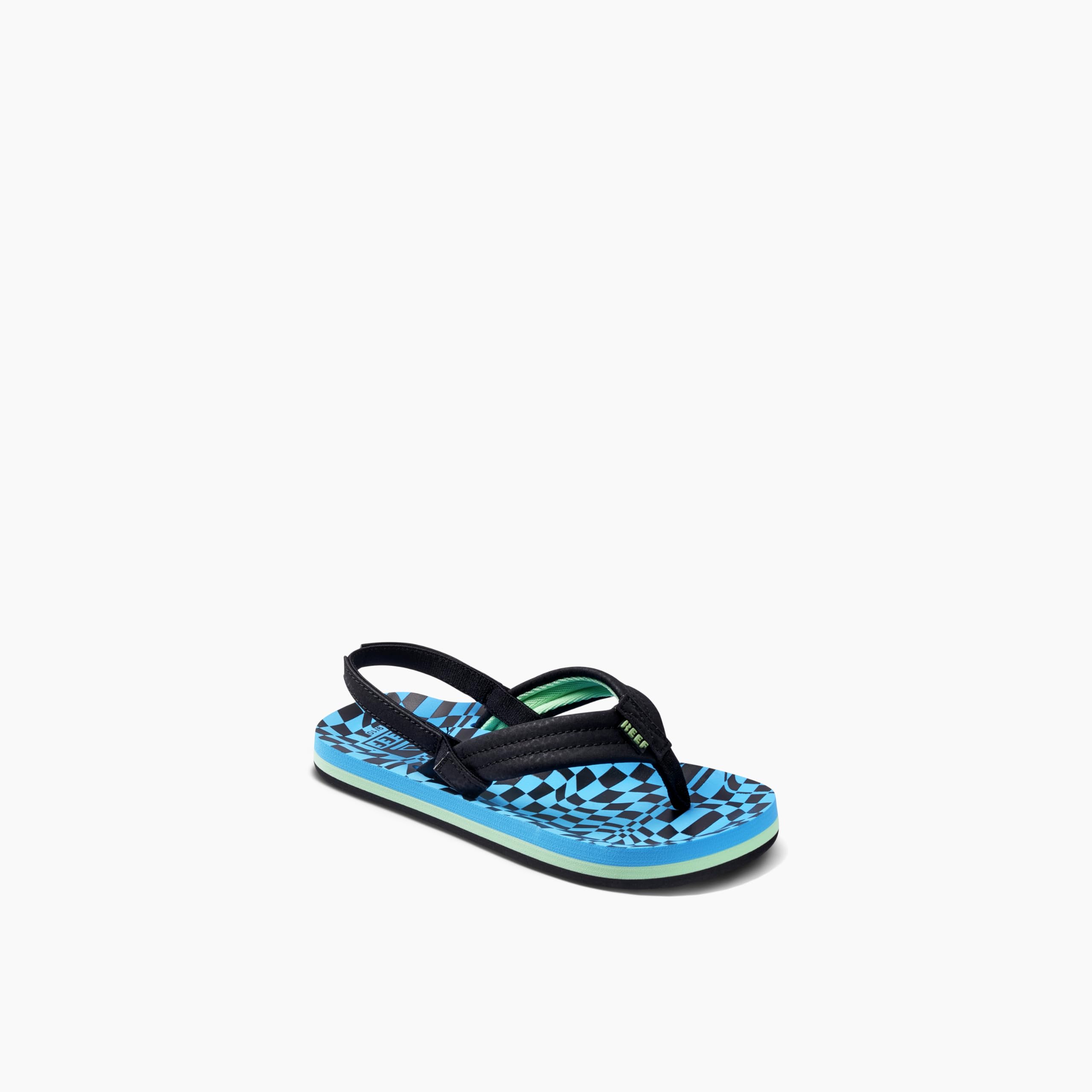 REEF Kids Boys Sandals, Little Ahi, Swell Checkers, 6