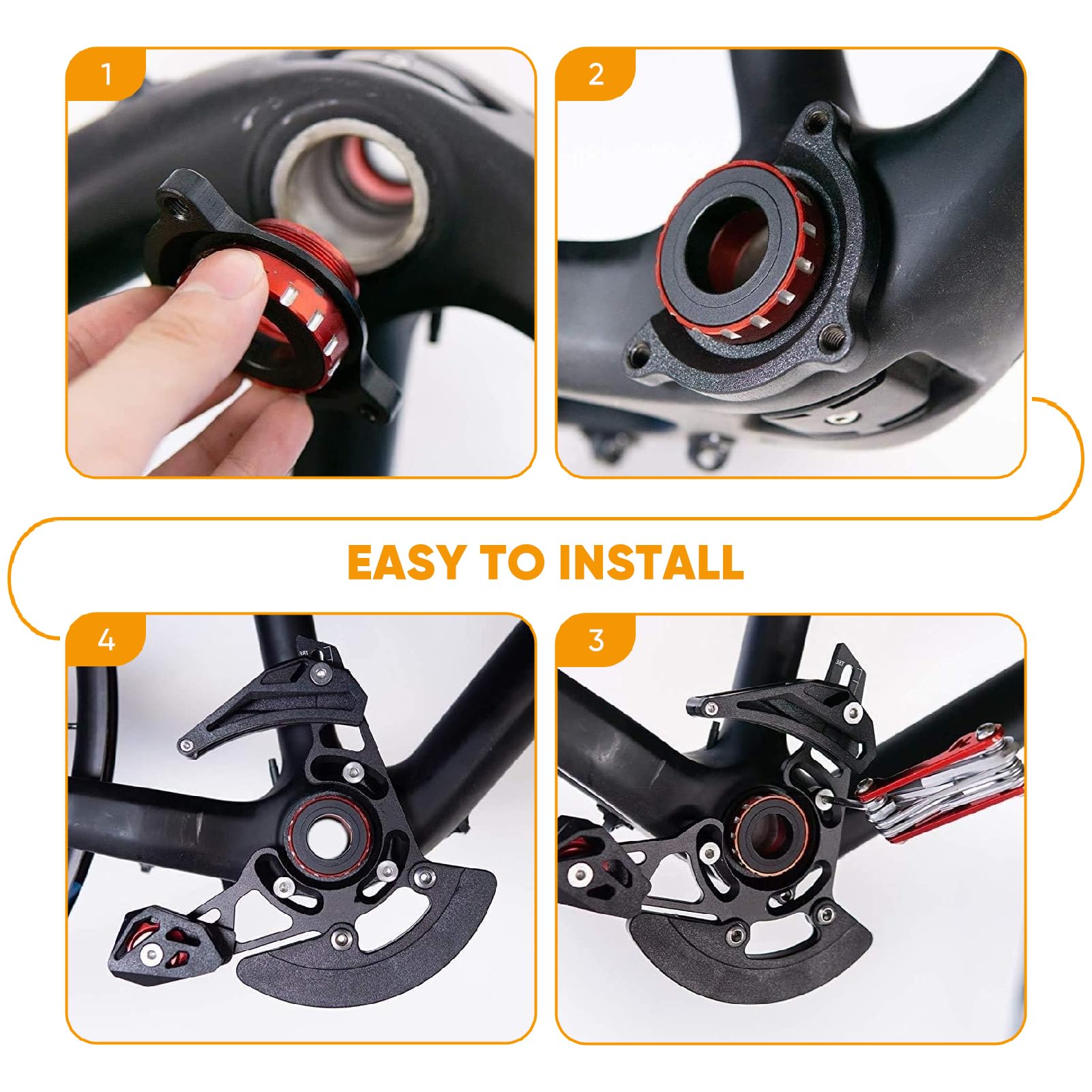 BESNIN Chain Guide 32-40T Single Disc MTB Chain Guide High-Strength Aluminum Alloy Mountain Bike Chain Guard for ISCG05 Mounting Systems - view 8