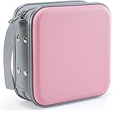 LIOVODE DVD Case, 48 Capacity CD Case Media Storage Holder Wallet Disc Collection Hard Plastic Booklet Organizer for Car (Pin