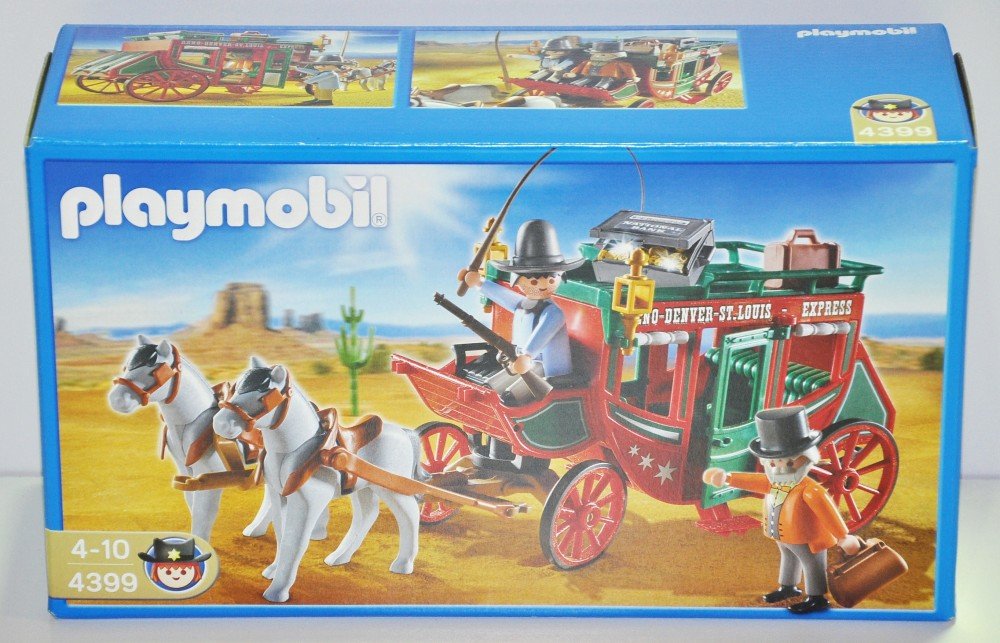 Playmobil 4399 Western Stage Coach, Fun Imaginative Role-Play, PlaySets Suitable for Children Ages 4+