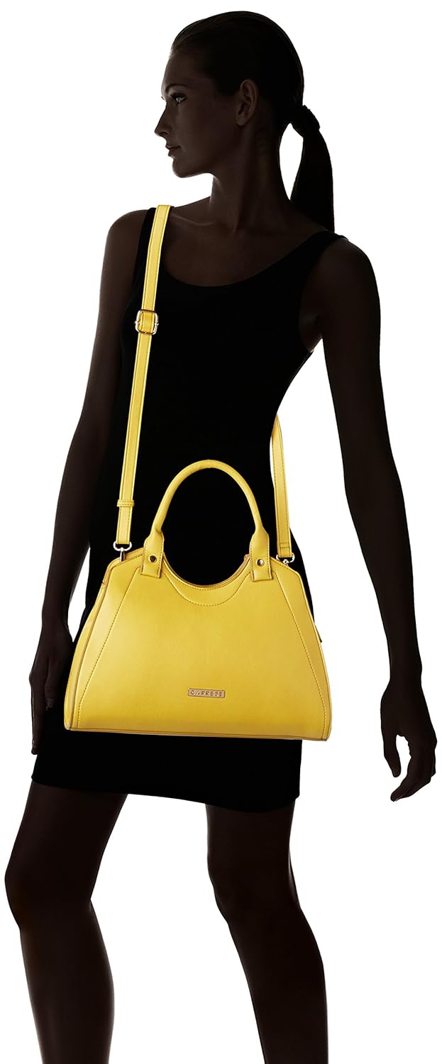 caprese lian women's satchel (yellow)