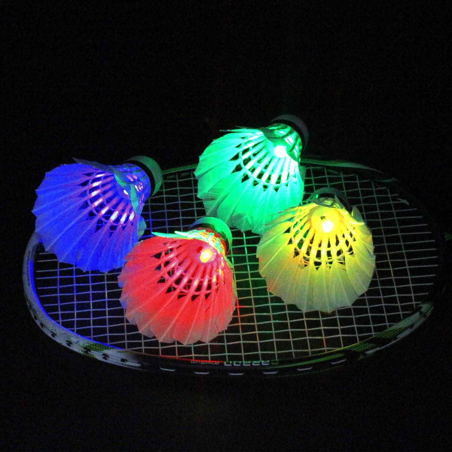 Novelty Place Led Badminton Shuttlecock Set Birdies for Yard Games, Outdoor Indoor Sports Toys (4 Pack) : Garden & Outdoor