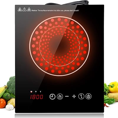 ZENY 1800W Induction Cooker, Induction Cooktop, Electric Burner