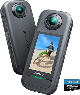 360 Cámara de acción 360 con 128GB Tarjeta, Kit de Estándar