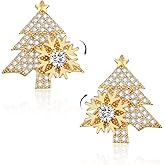 Christmas Earrings for Women,Christmas Tree Rotatable Stud Earrings Anxiety Snowflake Drop Dangle Earrings for Girls,Fashion Cute Xmas Holiday Jewelry Christmas Gifts for Women Girls