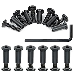 Xrfoiniu 50 Sets Furniture Bolts and Nuts - M6x35mm
