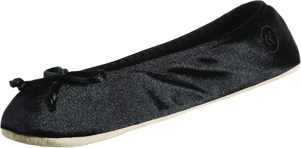 isotoner satin ballerina slippers