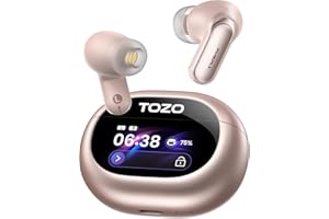 TOZO NC20 Pro Active Noise Cancelling Wireless Earbuds with Smart Touch Screen, LDAC Hi-Res Audio, Stereo Bass, 6 Mics AI Cal