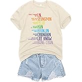 Women Felix T Shirt Bangchan Tees Hyunjin Changbin Seungmin Lee Know Han I.N Top Merchandise