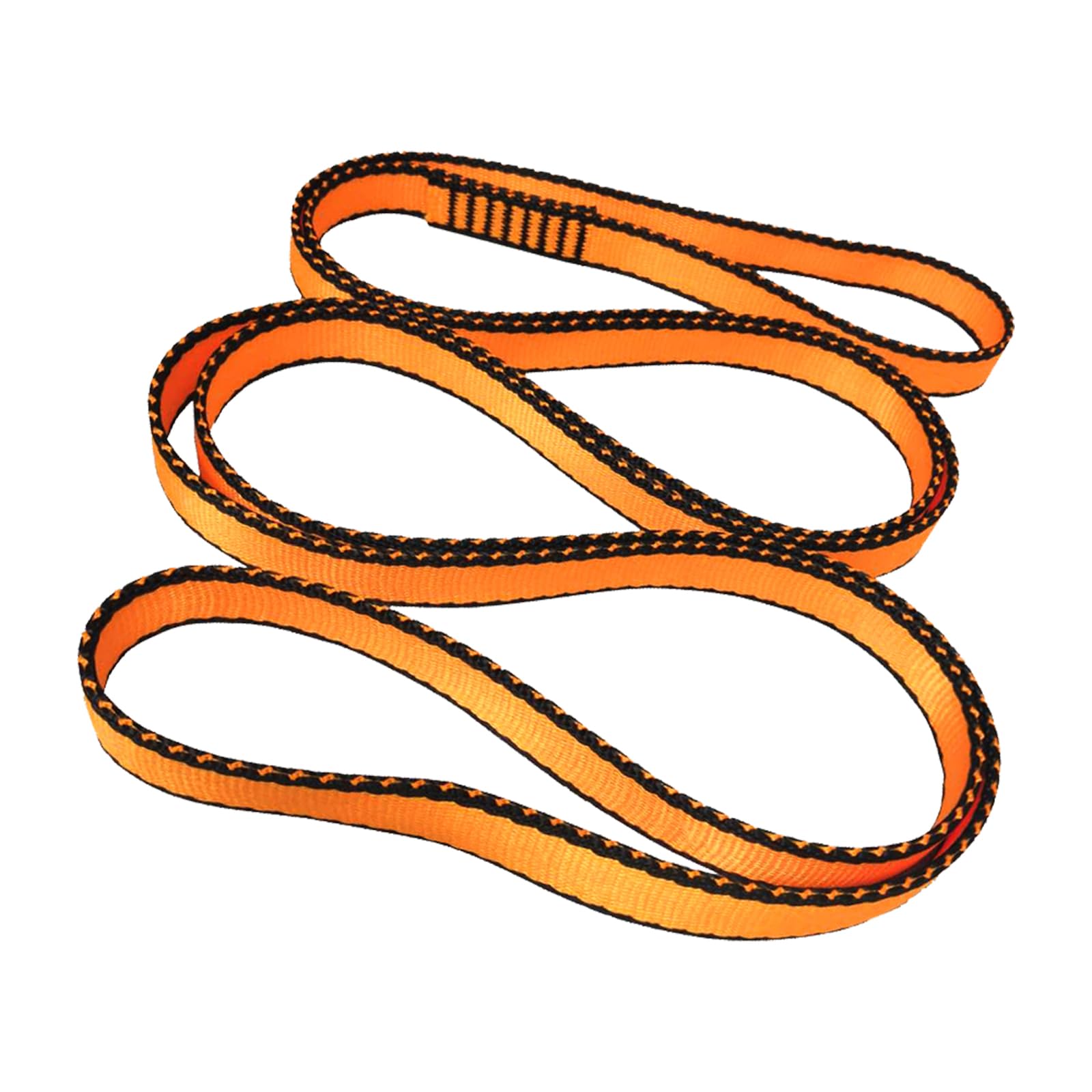FOSER 18mm Nylon sling Runner, high-strength Nylon Rope, Apply to yoga hammocks, Hiking, Creating anchor systems, Downhill sports, etc (Orange(1pcs), 60cm/24inch)