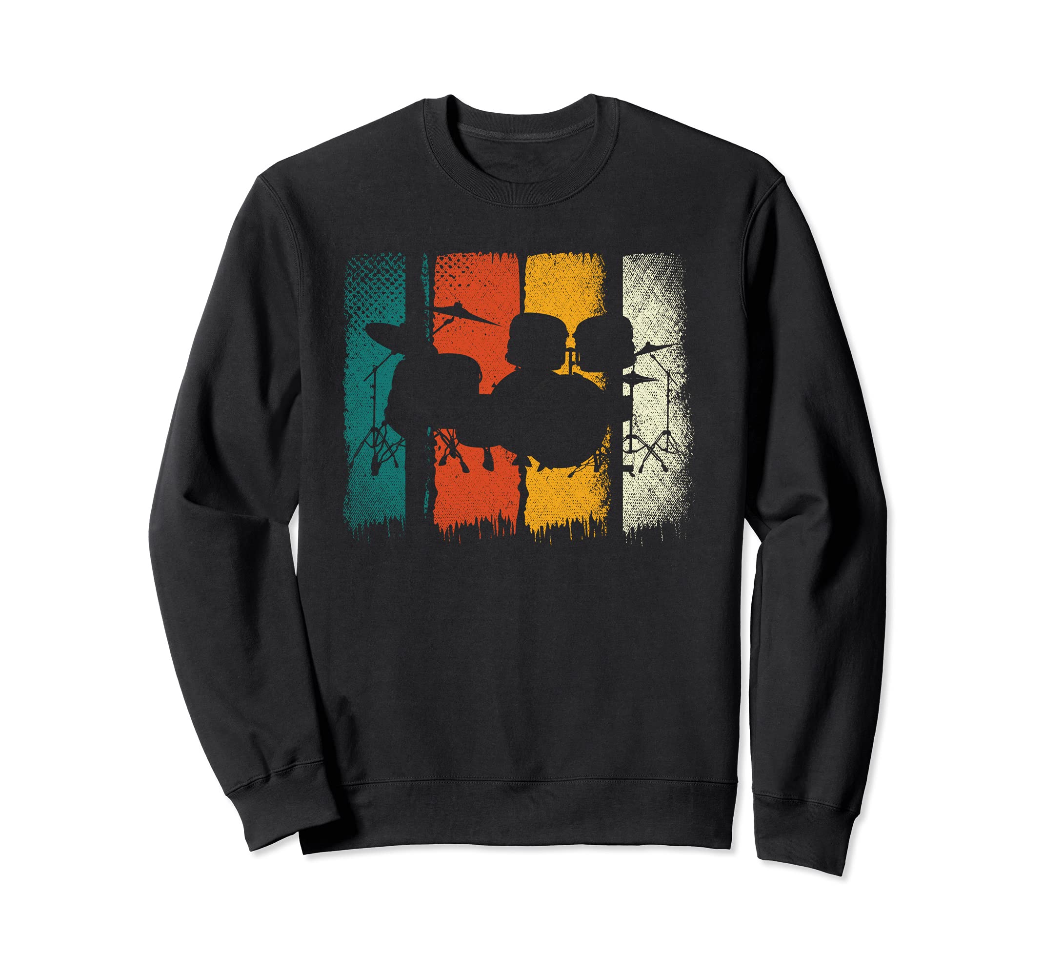 Retro Drums Player Drum Set Drummer Music Percussion Drums Sweatshirt