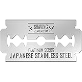 Double Edge Razor Blades - Men´s Safety Razor Blades for Shaving - Platinum Japanese Stainless Steel Double Razor Shaving Bla