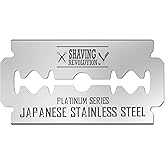 Shaving Revolution Double Edge Razor Blades - 50 Count | Platinum Japanese Stainless Steel - Smooth, Precise &amp; Clean Shave - Fits Standard Safety Razors - Long-Lasting Sharpness