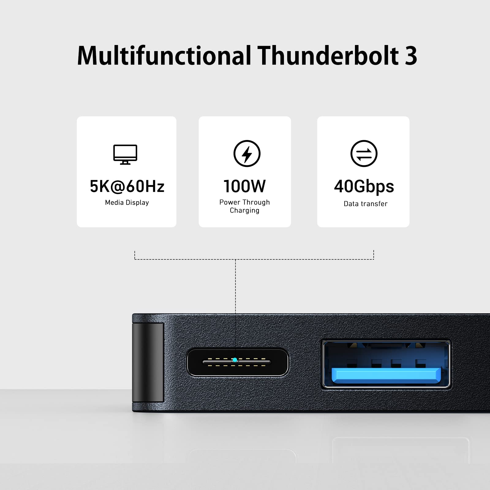 USB C Hub Adapters for MacBook Pro 14/16 inch 2022, MacBook Pro Adapter MultiportMac USB C Dongle with Thunderbolt 3, USB3.0*3, SD/TF Card Reader, MacBook Pro Accessories for MacBook Pro Air 2022-2018