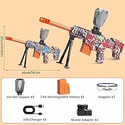 Lazzarou 2 Pack Electric Blaster Toys, Full Auto