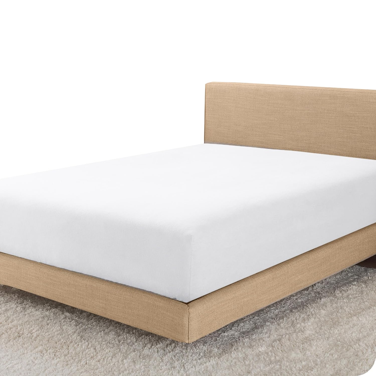 Linens World 200 Thread Count Egyptian Cotton Fitted Sheet 4FT Small Double / 3/4 Bed (122x190cm) – 30cm Deep Pocket, OEKO-TEX Certified, Breathable, Hypoallergenic, Bottom Sheet (White)