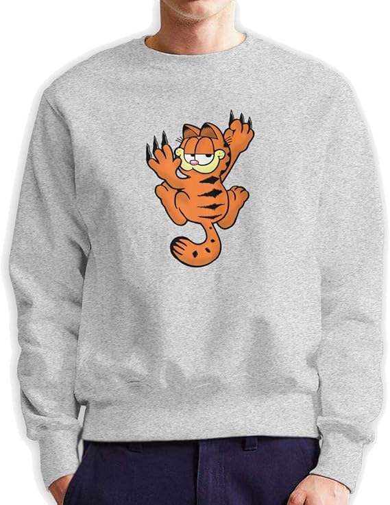 Amazon Co Jp ガーフィールド Garfield 49 メンズ パーカー プルオーバー ティーシャツ ゆったり スウェット トレーナー 無地 オーガニックコットン 柔らかい 人気 秋冬 長袖 4色 服 ファッション小物