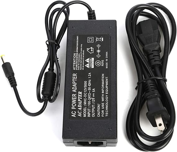 Amazon.com: ELENKER 12V DC 5A 5 amp 60W Power Supply Adapter